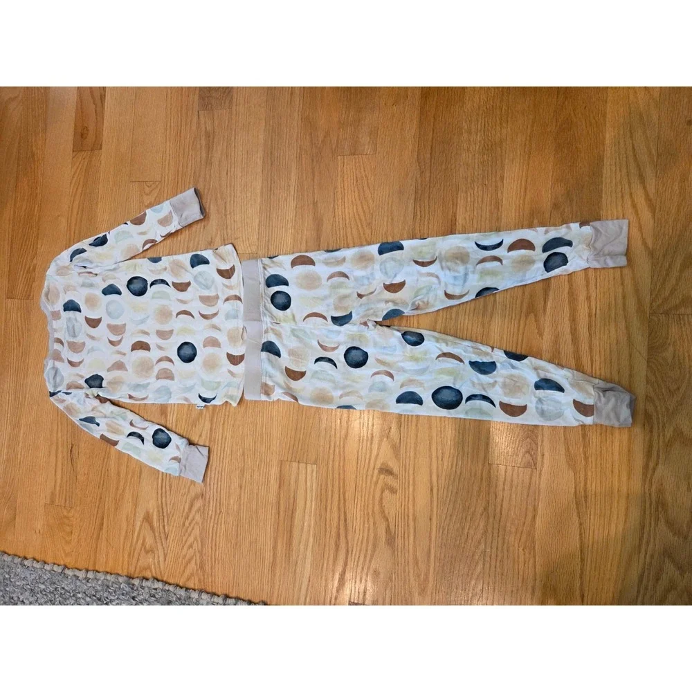 Little Sleepies Luna Neutral Crescent Moon Bamboo Pajamas Infant Toddler 18-24m